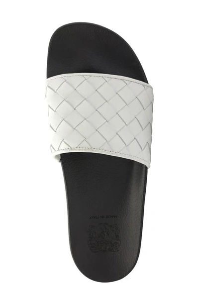 Shop Bruno Magli Magnus Leather Slide Sandal In White