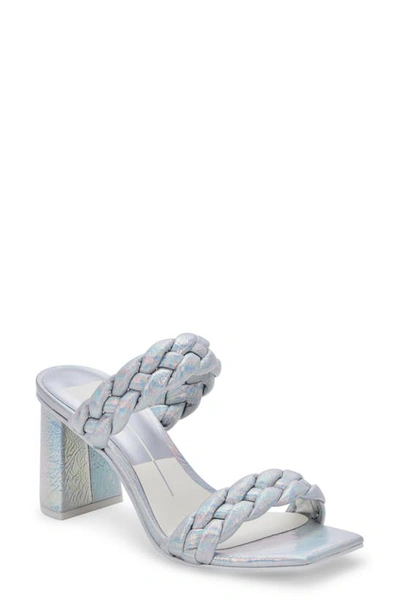 Shop Dolce Vita Paily Pride Braided Sandal In Silver Iridescent Stella