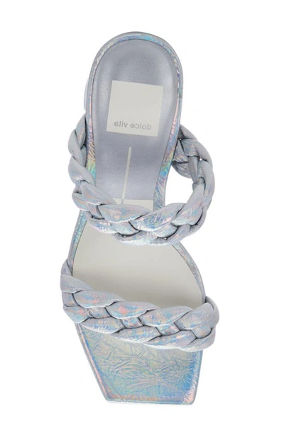 Shop Dolce Vita Paily Pride Braided Sandal In Silver Iridescent Stella