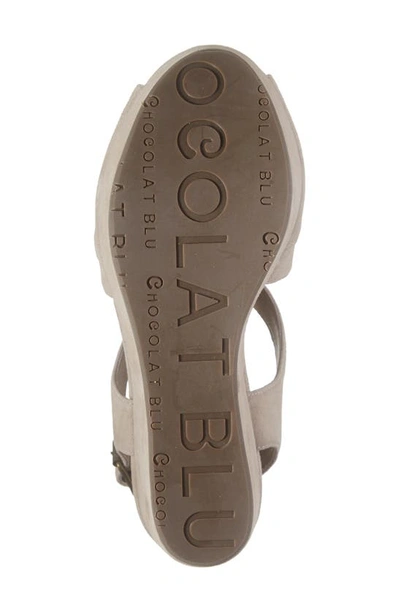Shop Chocolat Blu Winnie Wedge Sandal In Taupe Suede