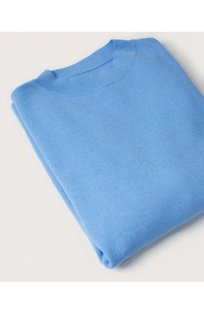 Shop Mango Oversize Crewneck Sweater In Blue