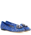 DOLCE & GABBANA Embellished Lace Slippers