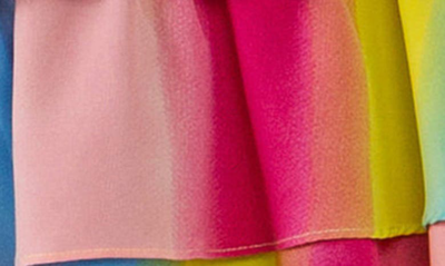 Endless Rose Smocked Rainbow Stripe Miniskirt In Multi