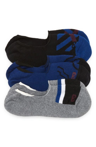 Shop Pair Of Thieves Assorted 3-pack Cushioned No-show Socks In Black/ Blue
