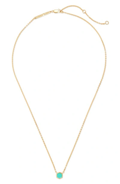 Shop Kendra Scott Davie Pendant Necklace In Chrysoprase