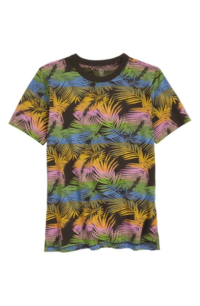 Shop Treasure & Bond Kids' Relaxed Fit Graphic Tee In Black Raven Summer Palm
