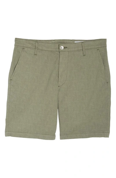 Shop Ag Wanderer Cotton Blend Shorts In Fine Plaid Green Multi