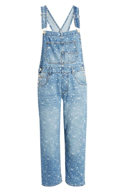 Shop Free People We The Free Ziggy Denim Overalls In Bleach Splatter Perf