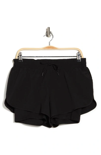 90 Degrees By Reflex 2-in-1 Running Shorts In Black