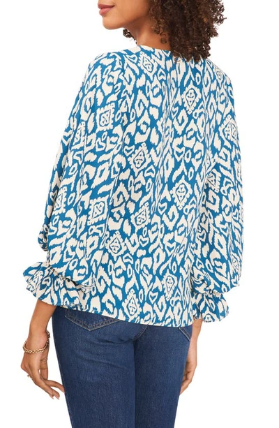 Shop Vince Camuto Balloon Sleeve Blouse In Teal Waters