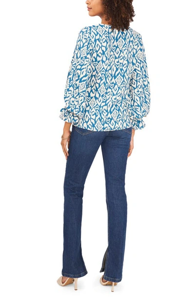 Shop Vince Camuto Balloon Sleeve Blouse In Teal Waters