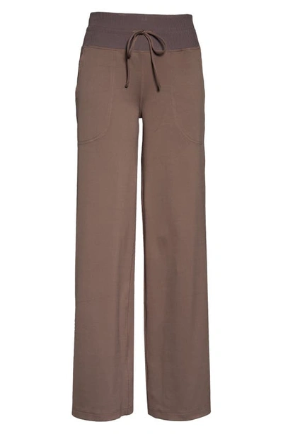Zella Osr Renew High Waist Wide Leg Pants In Grey Sparrow
