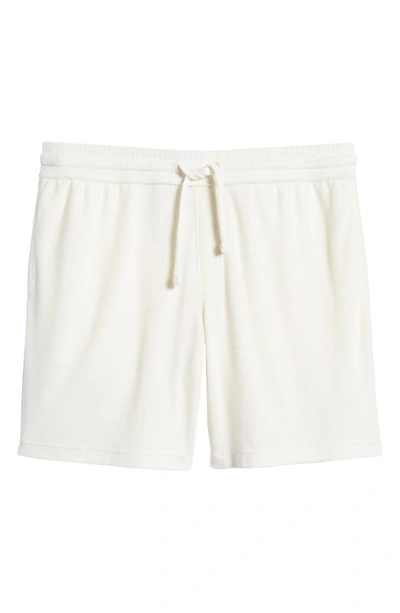 Shop Treasure & Bond Terry Cloth Shorts In Ivory Egret