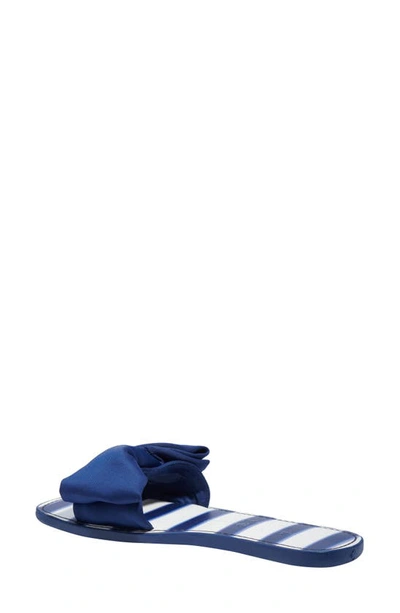Kate Spade Bikini Bow Neoprene Slides In Awning Stripe/ Outer Space