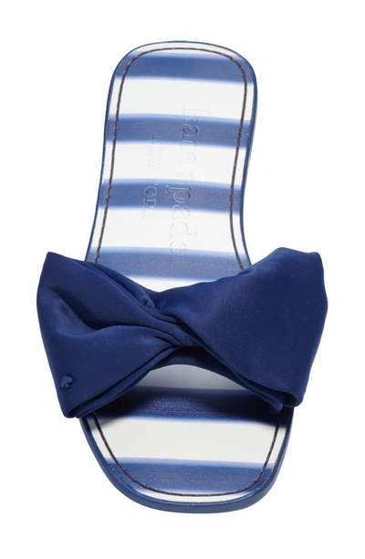 Kate Spade Bikini Bow Neoprene Slides In Awning Stripe/ Outer Space