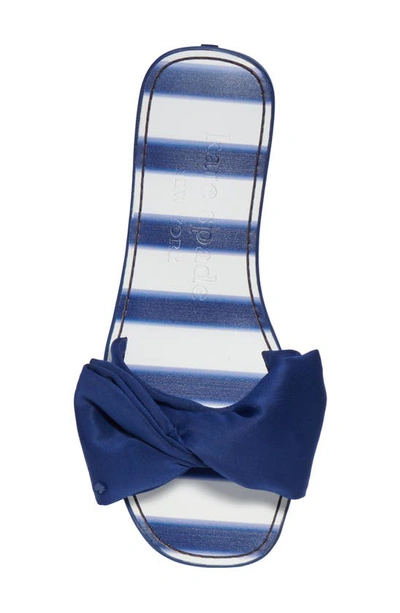 Kate Spade Bikini Bow Neoprene Slides In Awning Stripe/ Outer Space