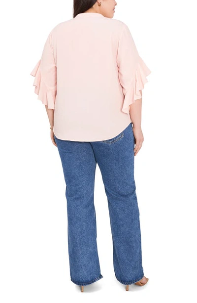 Shop Vince Camuto Ruffle Sleeve Blouse In Summer Rose