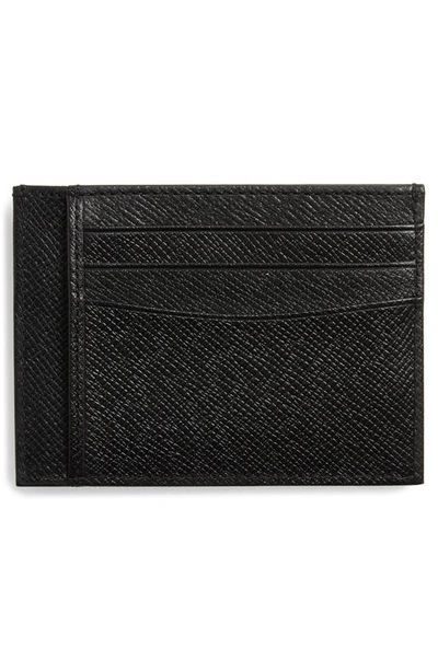 Shop Hugo Boss Leather Card Case In Black