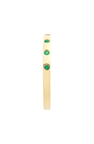 Bony Levy El Mar Emerald Stacking Ring In 18k Yellow Gold