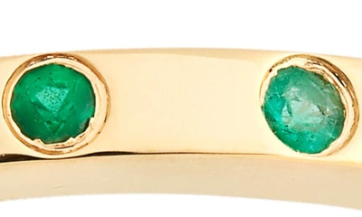 Bony Levy El Mar Emerald Stacking Ring In 18k Yellow Gold