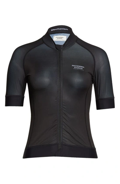 Shop Pas Normal Studios Mechanism Cycling Jersey Jacket In Black