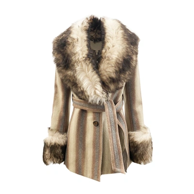 Marc Jacobs Fur Trim Coat Women In Brown