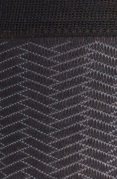 Shop Cole Haan Geometric Dress Socks In Navy Stripe