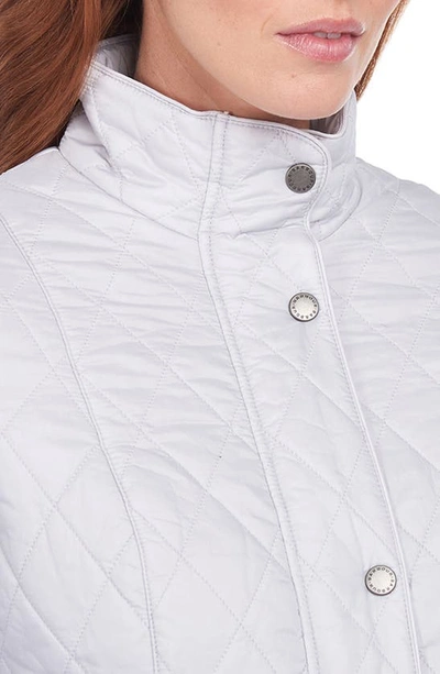 Shop Barbour Flyweight Quilted Jacket In Ice White