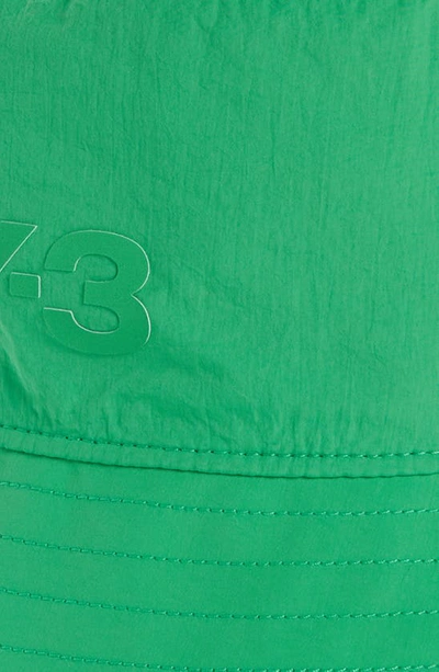 Shop Y-3 Logo Bucket Hat In Semi Flash Lime