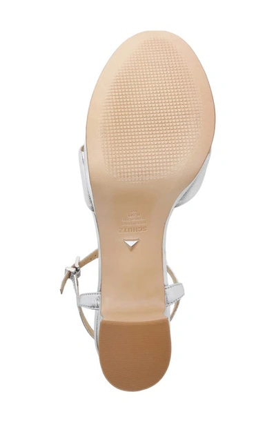 Shop Schutz Keefa Platform Sandal In Prata Nappa Leather