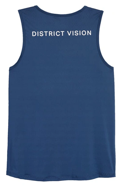 Shop District Vision Air–wear Singlet In Blue