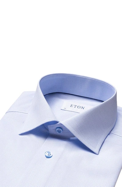 Eton Men's Contemporary-fit Houndstooth Dress Shirt, Blue In Blue