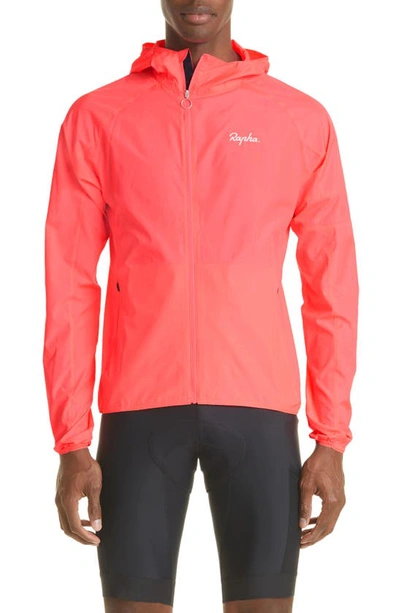 Shop Rapha Commuter Lightweight Packable Hooded Jacket In Hi-vis Pink