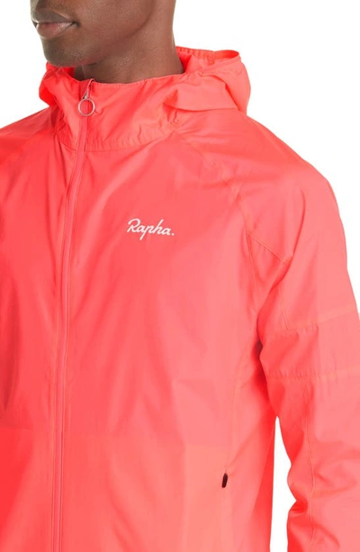 Shop Rapha Commuter Lightweight Packable Hooded Jacket In Hi-vis Pink