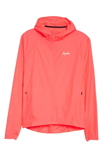 Shop Rapha Commuter Lightweight Packable Hooded Jacket In Hi-vis Pink