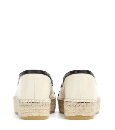 Shop Alexander Mcqueen Embellished Leather Espadrilles