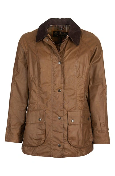 Shop Barbour Beadnell Waxed Cotton Jacket In Brown