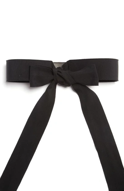 Shop Dries Van Noten Grosgrain Bow Belt In Black