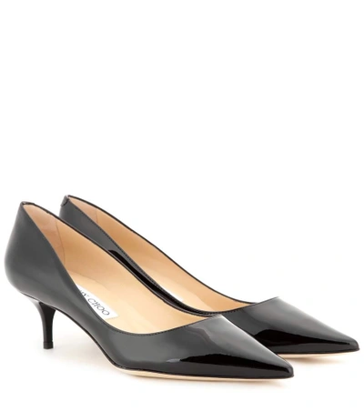 Shop Jimmy Choo Aza Patent Leather Pumps In Llack