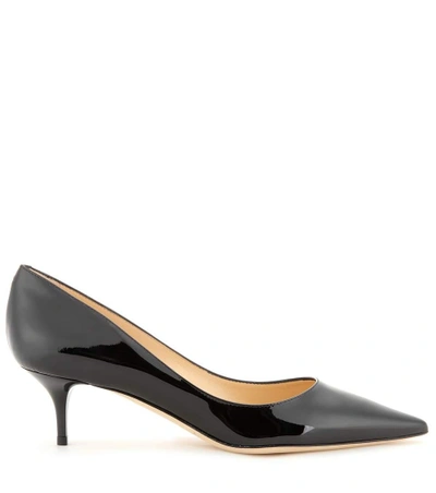 Shop Jimmy Choo Aza Patent Leather Pumps In Llack