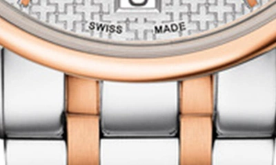 Tissot Chemin Des Tourelles Bracelet Watch, 32mm In White Mother Of Pearl