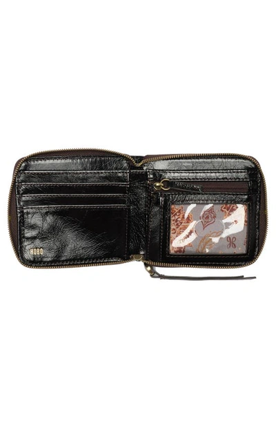 Hobo Zippy Leather Wallet In Black