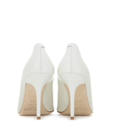 Shop Jimmy Choo Agnes Patent Leather Pumps In Off White
