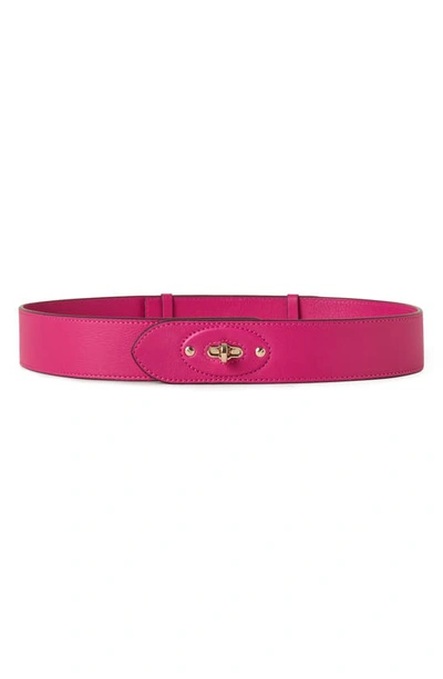 Shop Mulberry Darley Leather Belt In  Pink