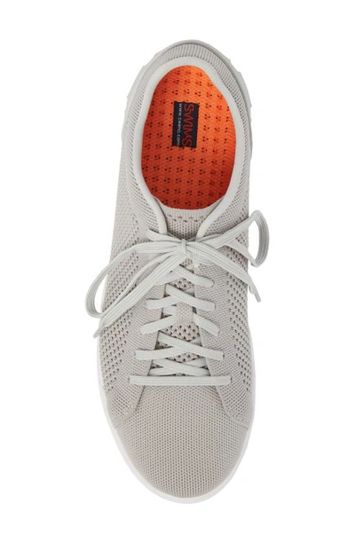 Shop Swims Breeze Tennis Washable Knit Sneaker In Light Grey/ White Fabric