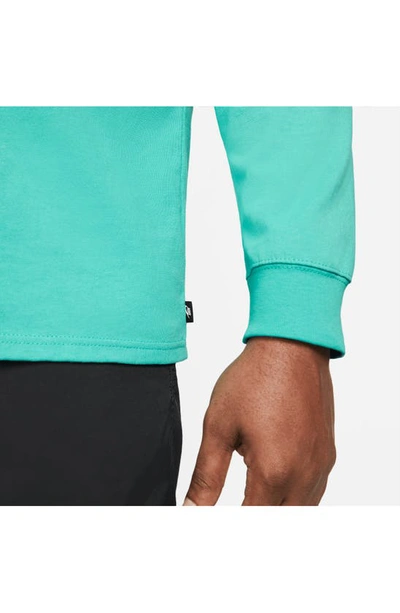 Shop Nike Sportswear Premium Essentials Long Sleeve T-shirt In Washed Teal/ Black