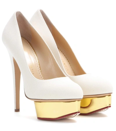 Shop Charlotte Olympia Dolly Platform Pumps In Saed