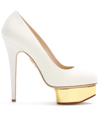 Shop Charlotte Olympia Dolly Platform Pumps In Saed
