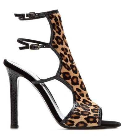Shop Tamara Mellon Trouble Maker Calf-hair Sandals In Leopard