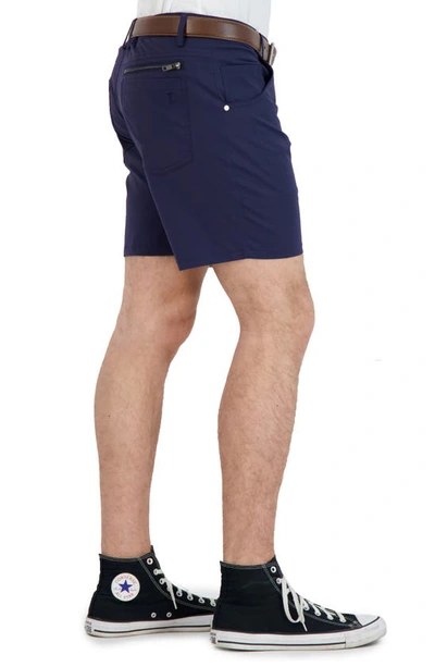 Shop Levinas Everyday Stretch Chino Shorts In Navy